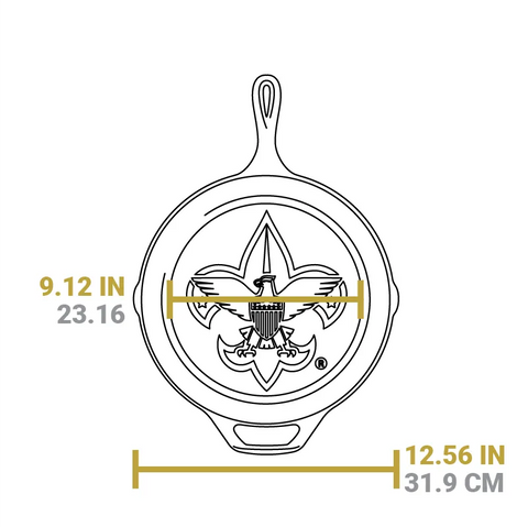 12 Inch Cast Iron Scouts Skillet 