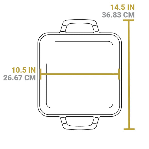 Chef Collection 11 Inch Cast Iron Square Griddle 