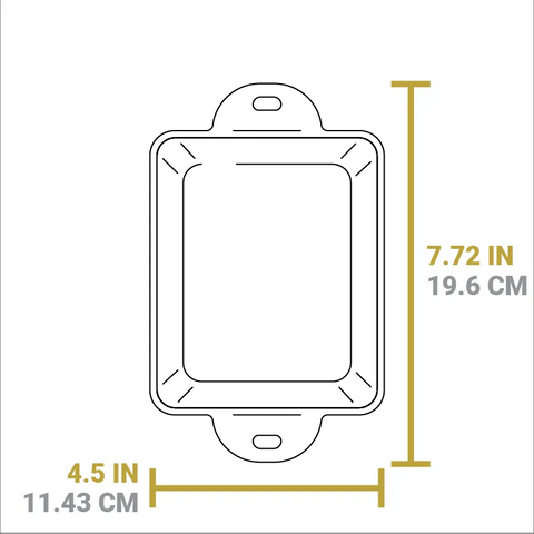 Heat-Treated Rectangular Cast Iron Mini Server 